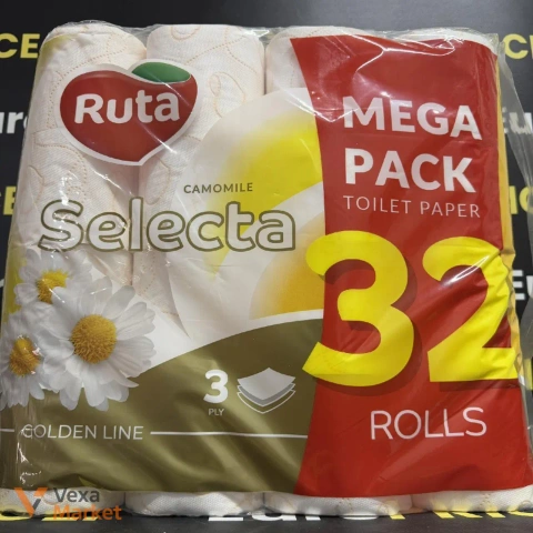 Π’ΡΠ°Π»Π΅ΡΠ½ΠΈΠΉ ΠΏΠ°ΠΏΡΡ Ruta Selecta Golden Line Camomile 32 ΡΡΠ»ΠΎΠ½ΠΈ, 3-ΡΠ°ΡΠΎΠ²ΠΈΠΉ