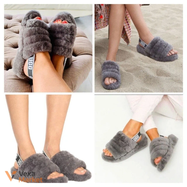 UGG Пушистые тапочки женские размер 41, 42
