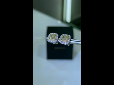 Пусети GRAFF з фантазійними діамантами 2.95ct, 18К золото