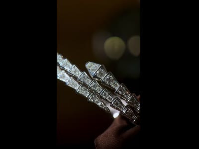 BVLGARI SERPENTI VIPER BRACELET біле/рожеве золото 18К з діамантами 5.02 ct