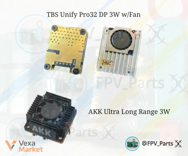 Відеопередавачі FPV AKK Ultra Long Range 3W та TBS Unify Pro32 DP 3W