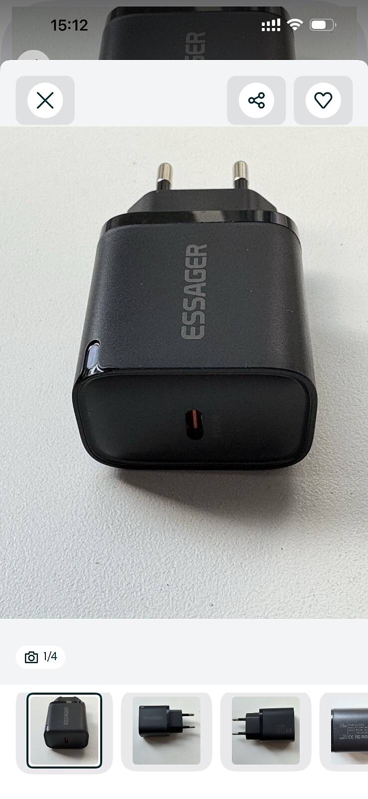 Зарядний пристрій Essager 30 w