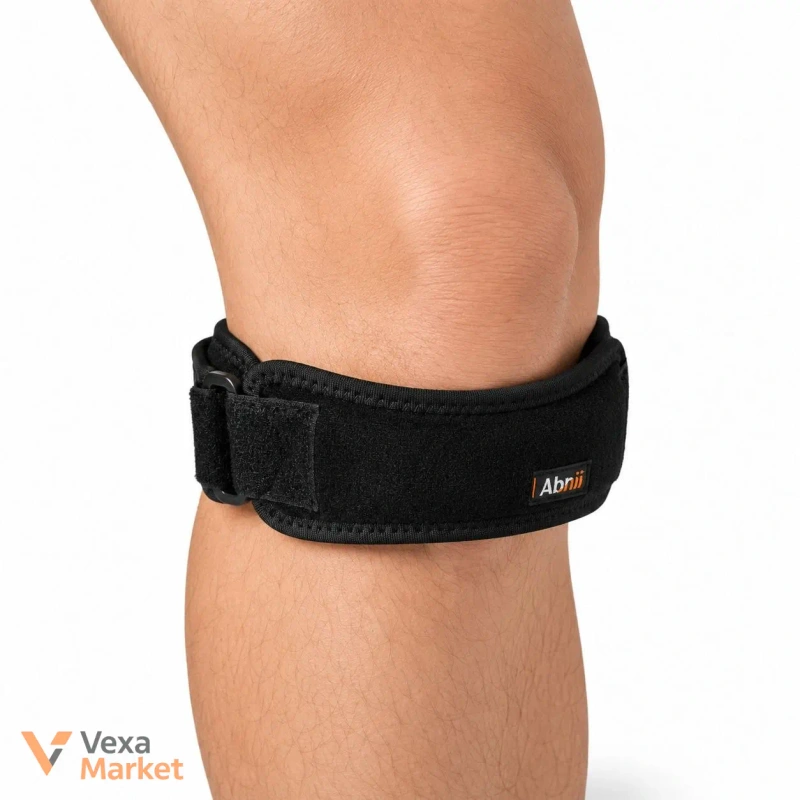 Abnii Patella Tendon Knee Strap - Комплект фиксаторов для колен, 2 шт., черный — фото 2