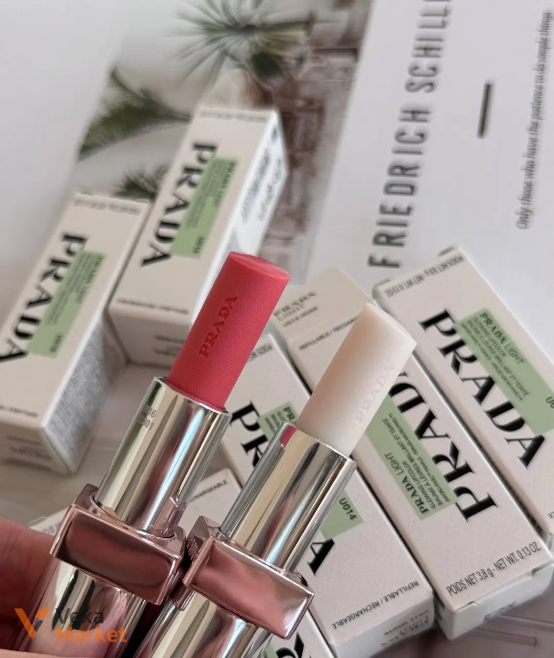 Бальзам для губ PRADA LIGHT Glowing Lipcolor U0014White, U016 Rose — фото 2
