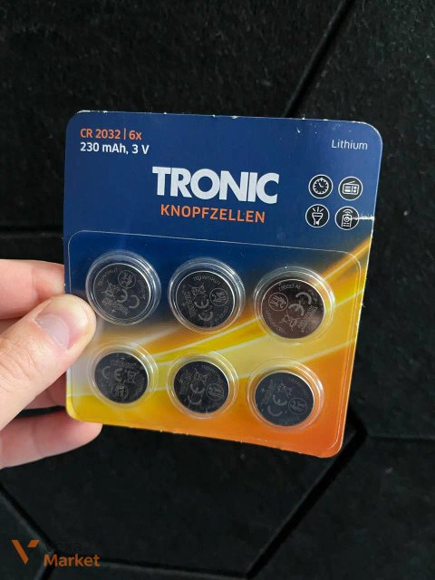 Батарейки літієві таблеткові TRONIC CR2032 3V 230 mAh, 6 шт