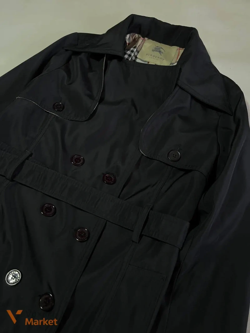 Burberry Nova Check Trench Coat Size M — фото 4