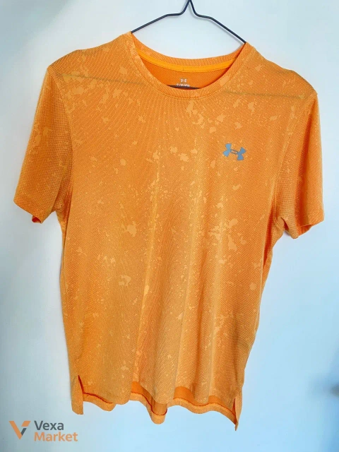 Чоловіча помаранчева футболка Under Armour UA LAUNCH SPLATTER SS розмір M