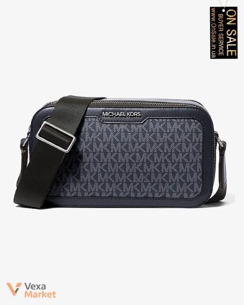Чоловіча сумка Michael Kors через плече з канвасу
