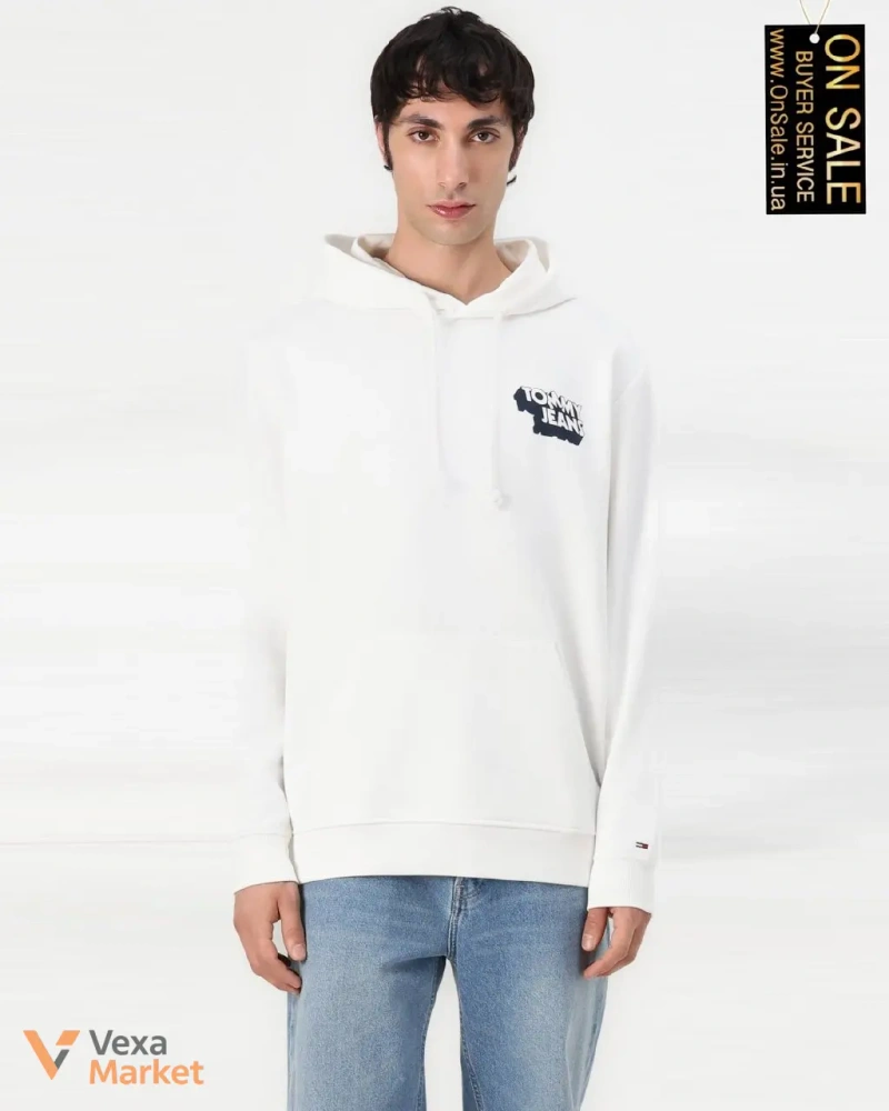 Чоловіче худі Tommy Jeans з капюшоном та логотипом на спині — фото 3
