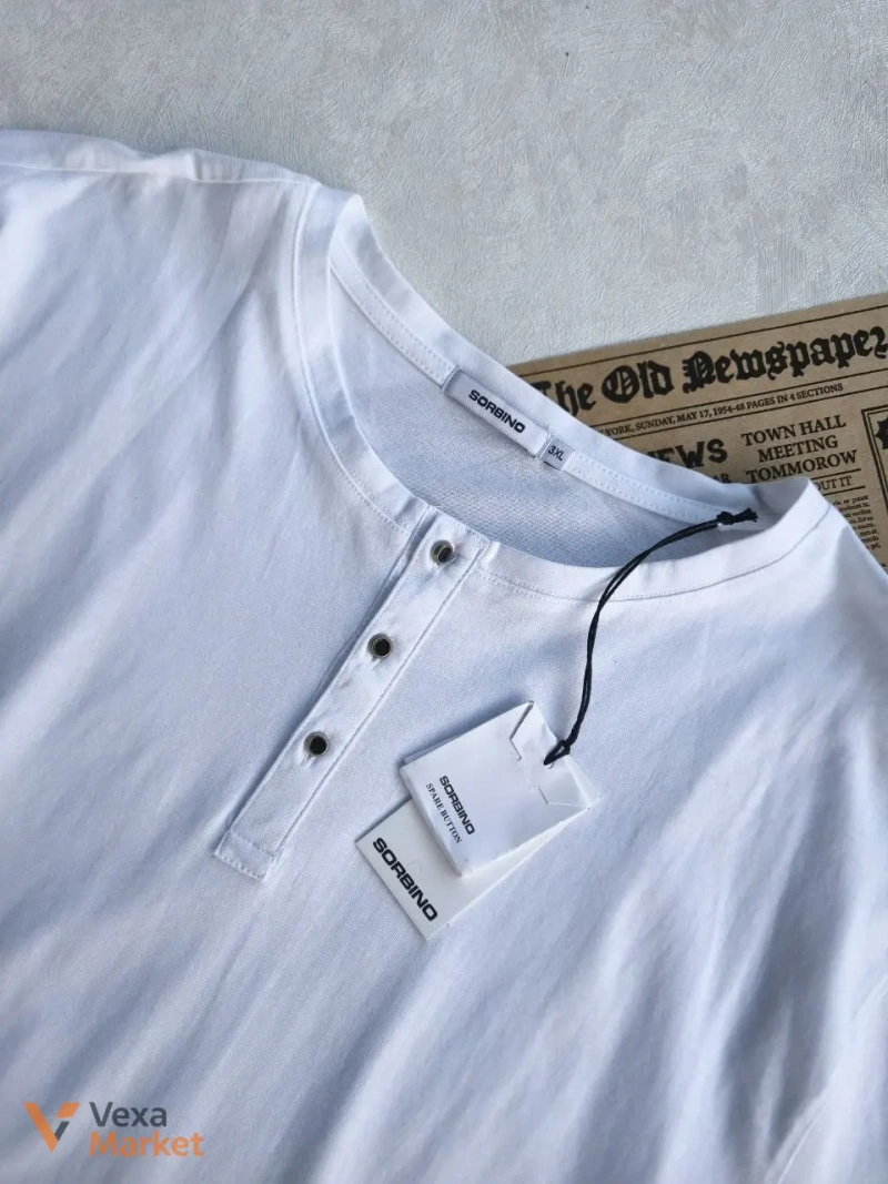 Чоловічий лонгслів білий 3XL (XL) 100% бавовна — фото 4
