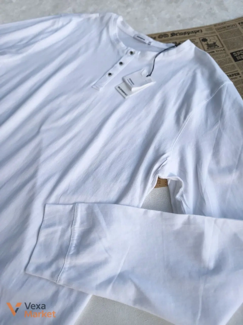Чоловічий лонгслів білий 3XL (XL) 100% бавовна — фото 6
