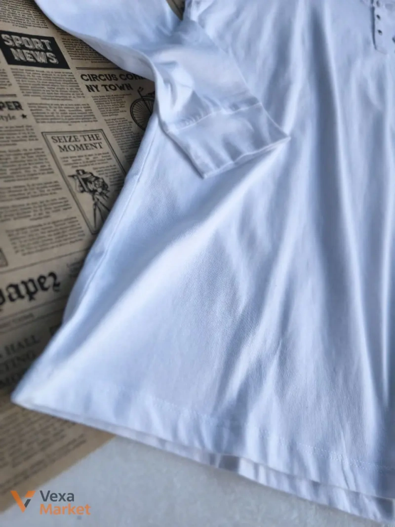 Чоловічий лонгслів білий 3XL (XL) 100% бавовна — фото 7