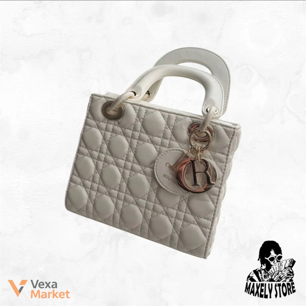 Christian Dior Small Lady Dior Cream шкіра
