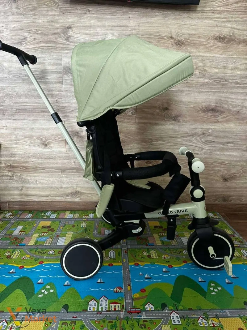 Детский велосипед Turbo Trike MT 1036 трансформер 4в1 Green — фото 8