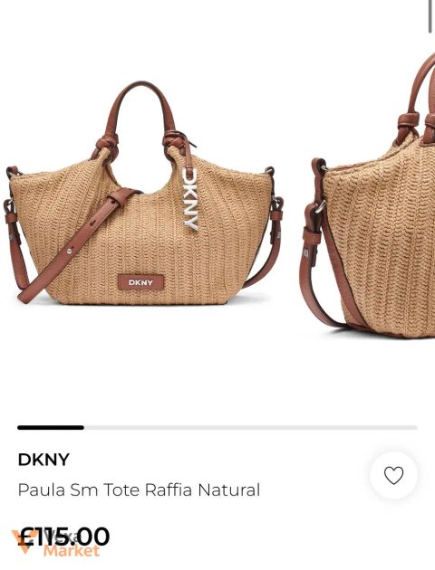 DKNY Paula Small Tote Raffia Natural сумка