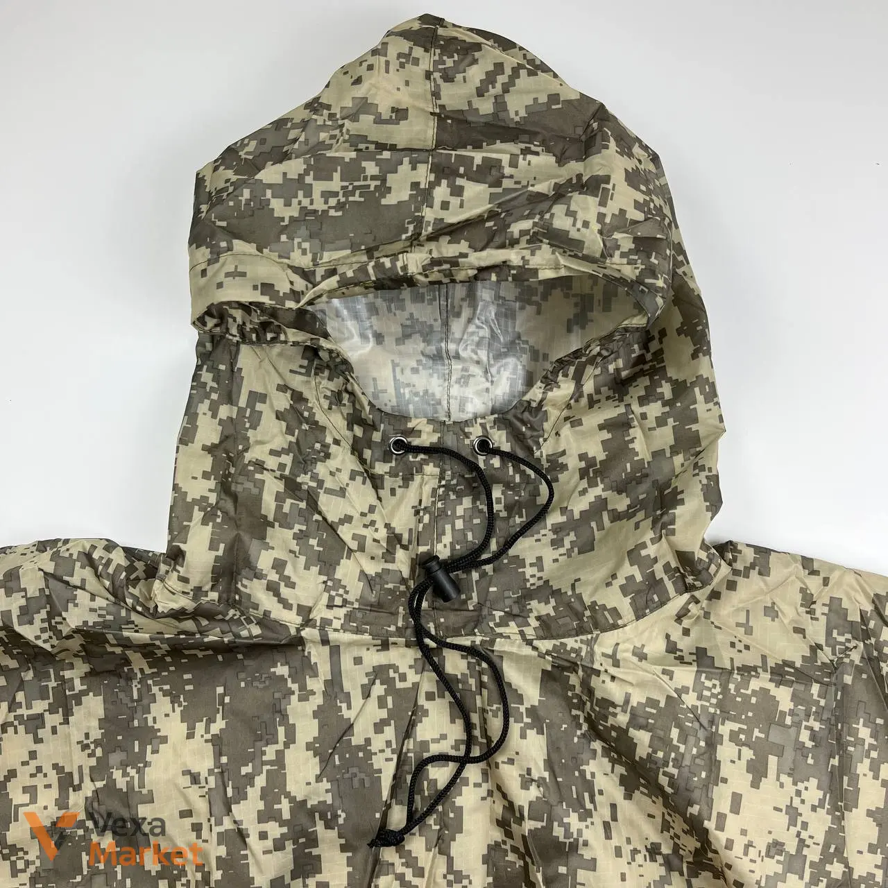 Дощовик-пончо тактичний Ripstop Polyester Мультикам 210x140 см — фото 3