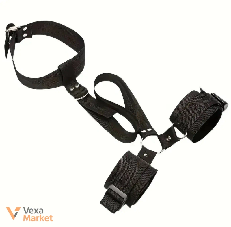 Фіксатори для BDSM-ігор "Hot Bondage" на шию та зап'ястя — фото 2