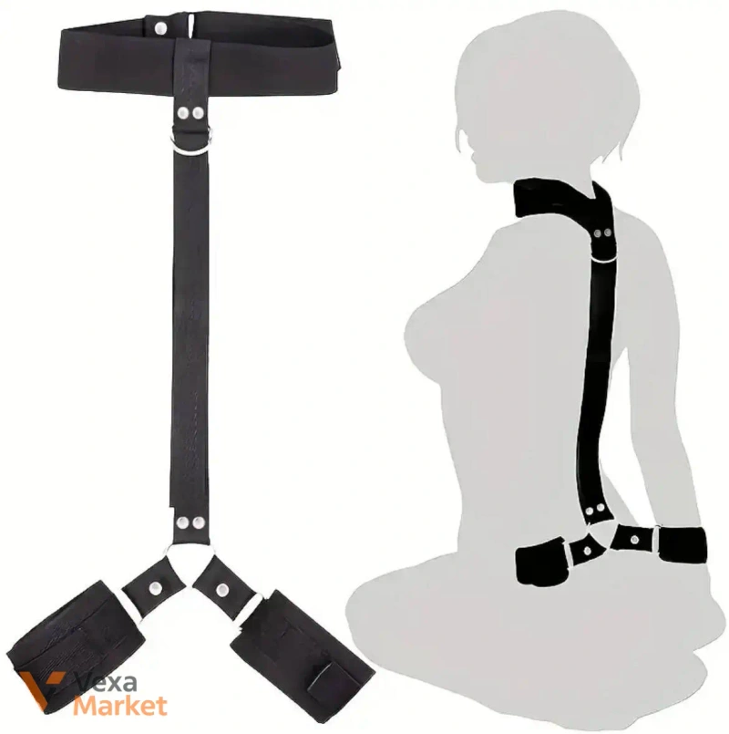 Фіксатори для BDSM-ігор "Hot Bondage" на шию та зап'ястя — фото 4