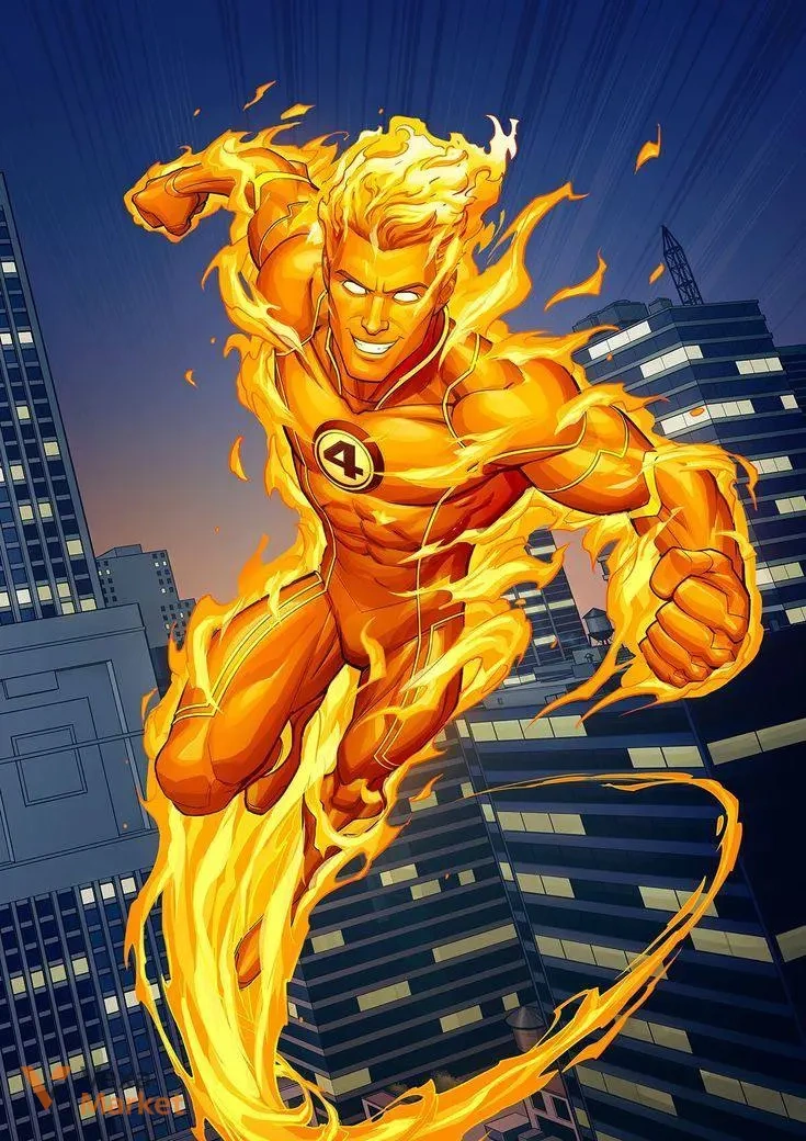Funko Pop! Marvel Fantastic Four Human Torch #572 — фото 2