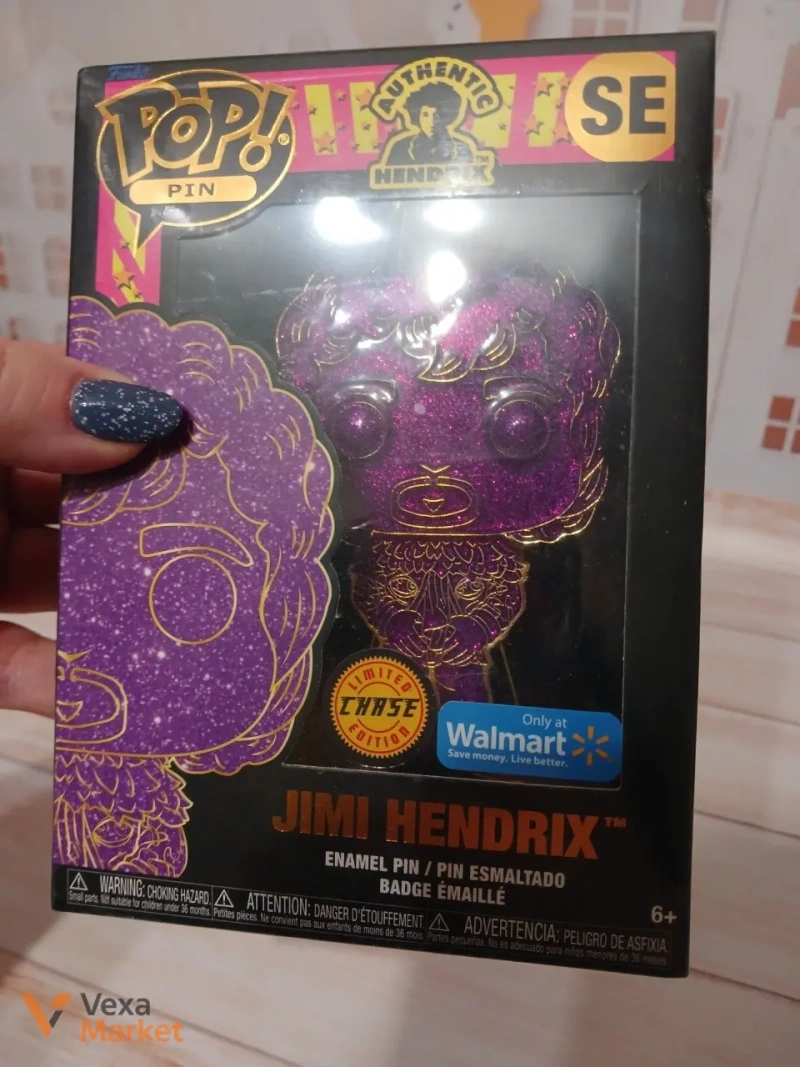 Funko Pop Pin Jimi Hendrix Purple Glitter — фото 2