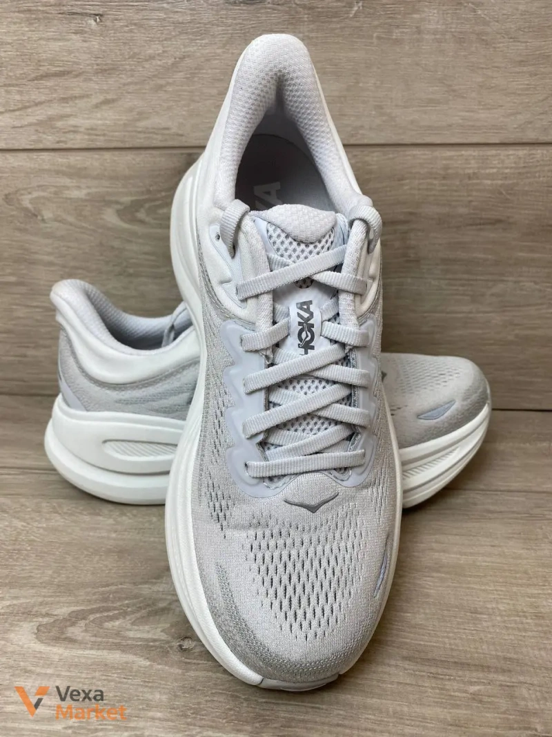 Hoka Bondi 9 кроссовки мужские/женские серые — фото 3
