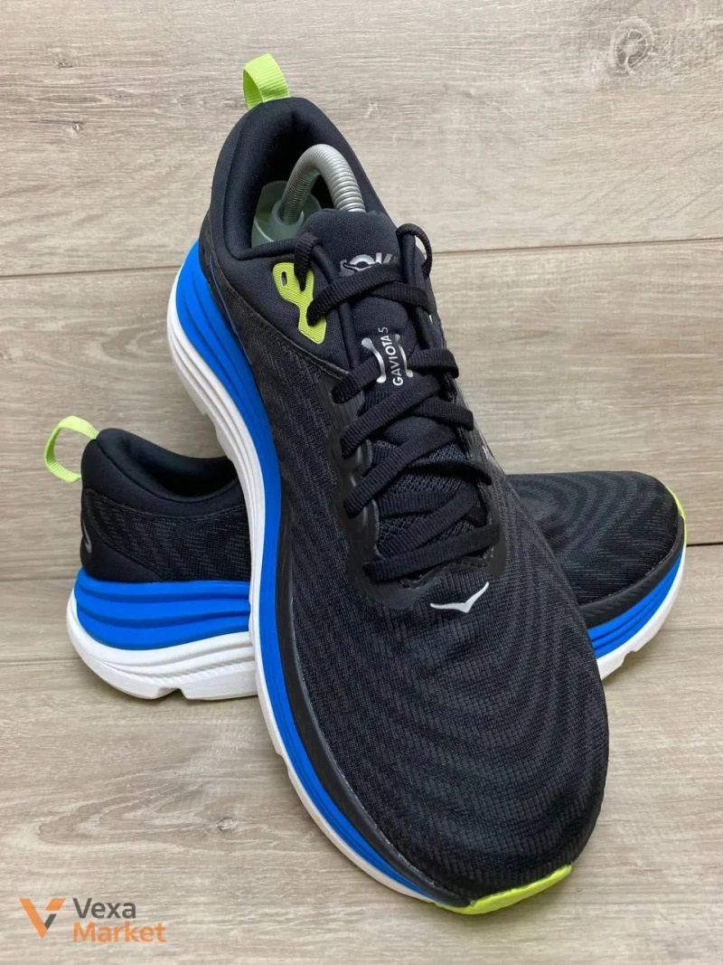 Hoka Gaviota 5 Black / Electric Cobalt 45 wide (29см) — фото 3