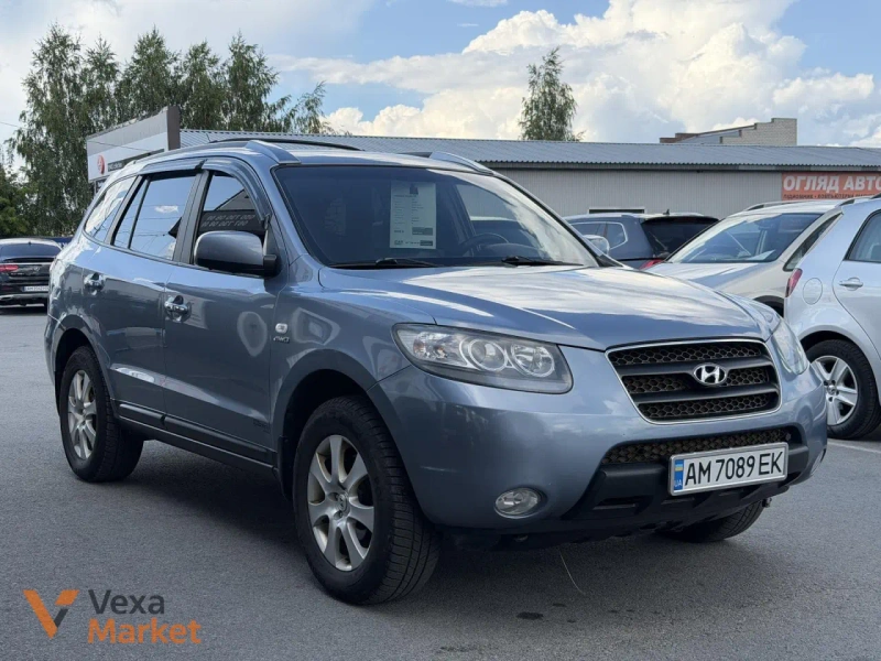 Hyundai Santa FE 2007 Дизель 2.2 л. Синий — фото 2
