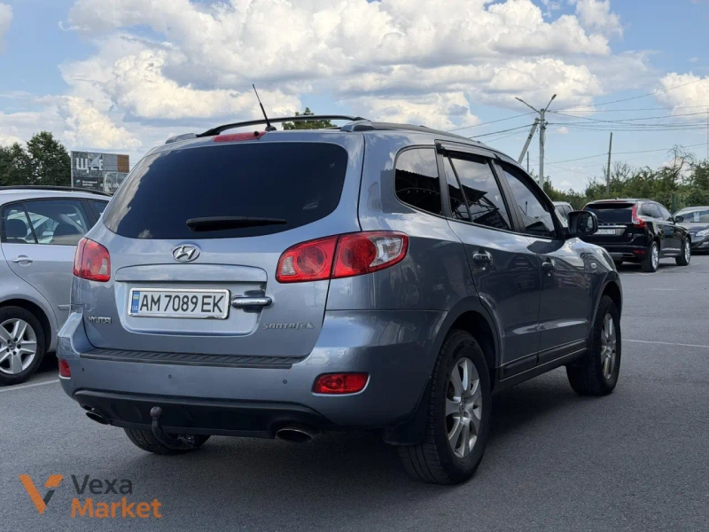 Hyundai Santa FE 2007 Дизель 2.2 л. Синий — фото 3
