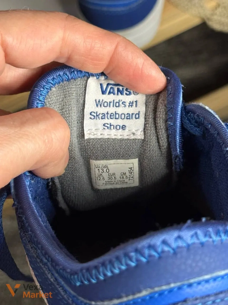 Кеди скейтера Vans демісезонні сині розмір 30.5 — фото 5