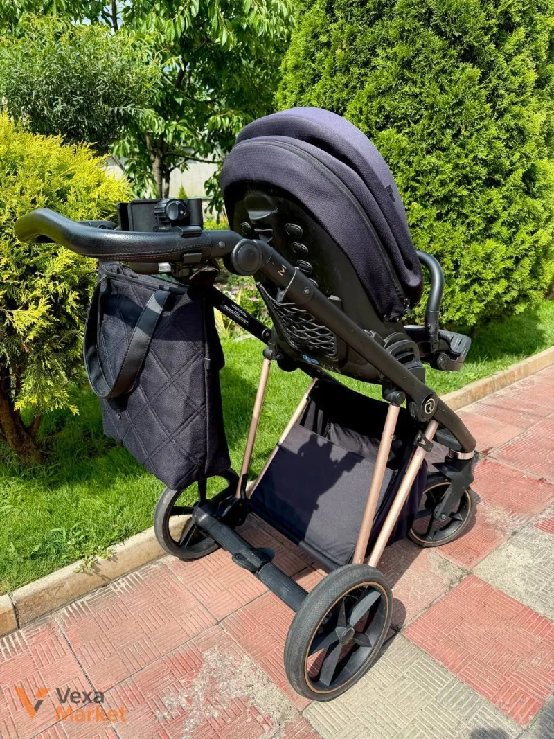 Коляска 2 в 1 Roan ivi Black ECO Rose Gold — фото 3