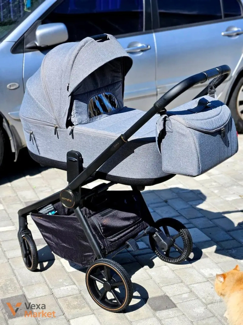 Коляска 3в1 Carrello Epica оновлена 26 року, сірий льон — фото 4
