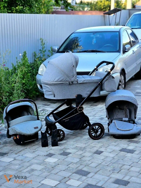 Коляска 3в1 Carrello Epica, сірий колір, б/в