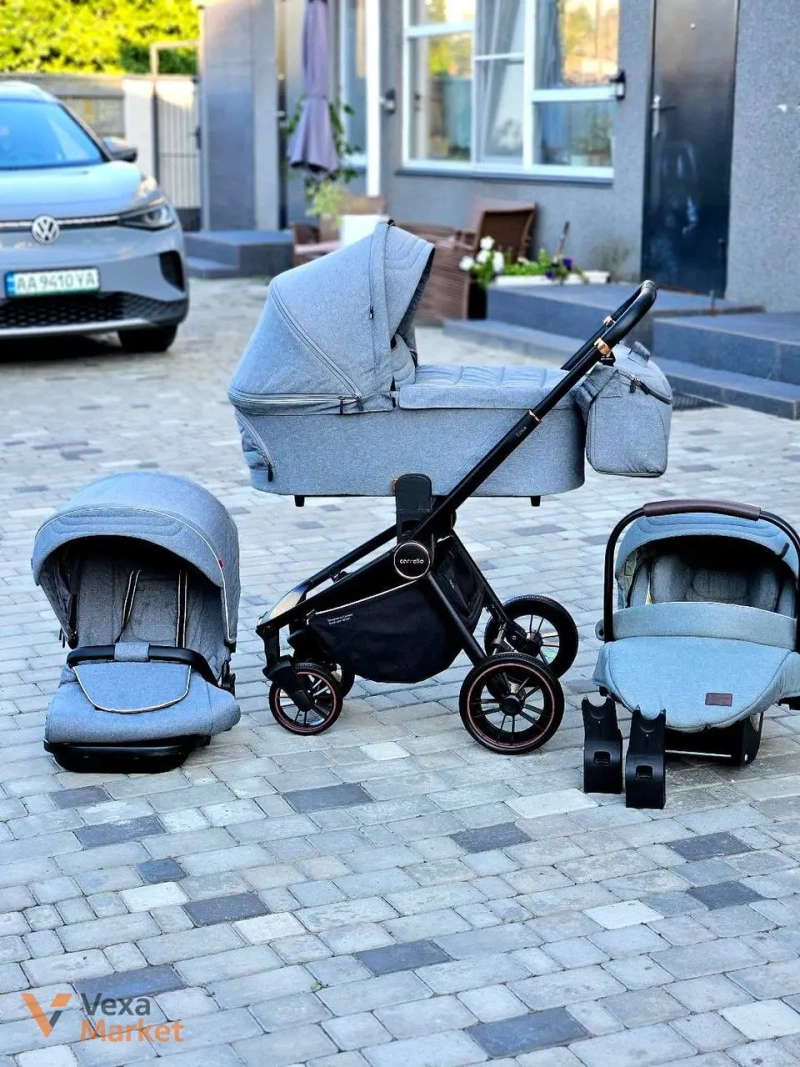 Коляска 3в1 Carrello Epica, сірий колір, б/в — фото 2