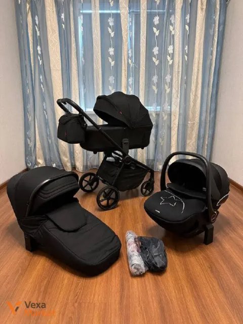 Коляска Epika Black 2025 2-в-1 (3-в-1) з автокріслом