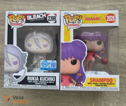 Комплект фігурок Funko Pop Rukia Kuchiki (Bleach) та Shampoo (Ranma 1/2)