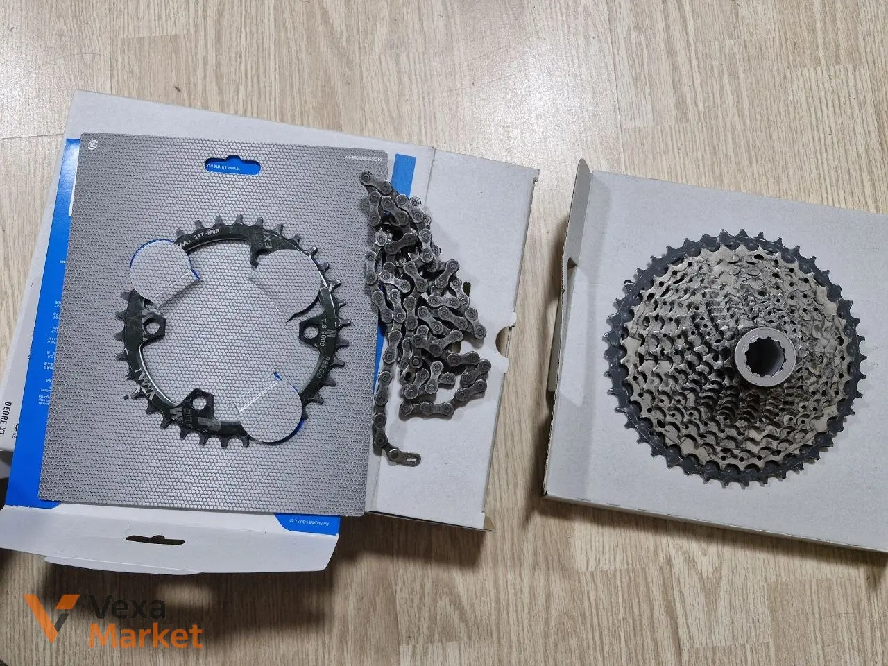 Комплект трансмиссии: Цепок KMC X11, Кассета Shimano SLX 11-42, Передняя звезда — фото 3