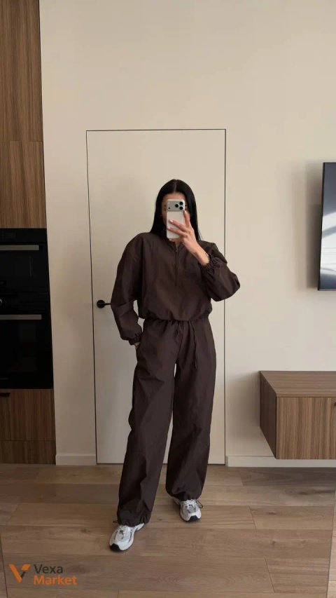 Костюм жіночий oversize з плащівки жатки