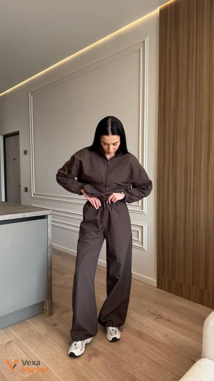 Костюм жіночий oversize з плащівки жатки — фото 3