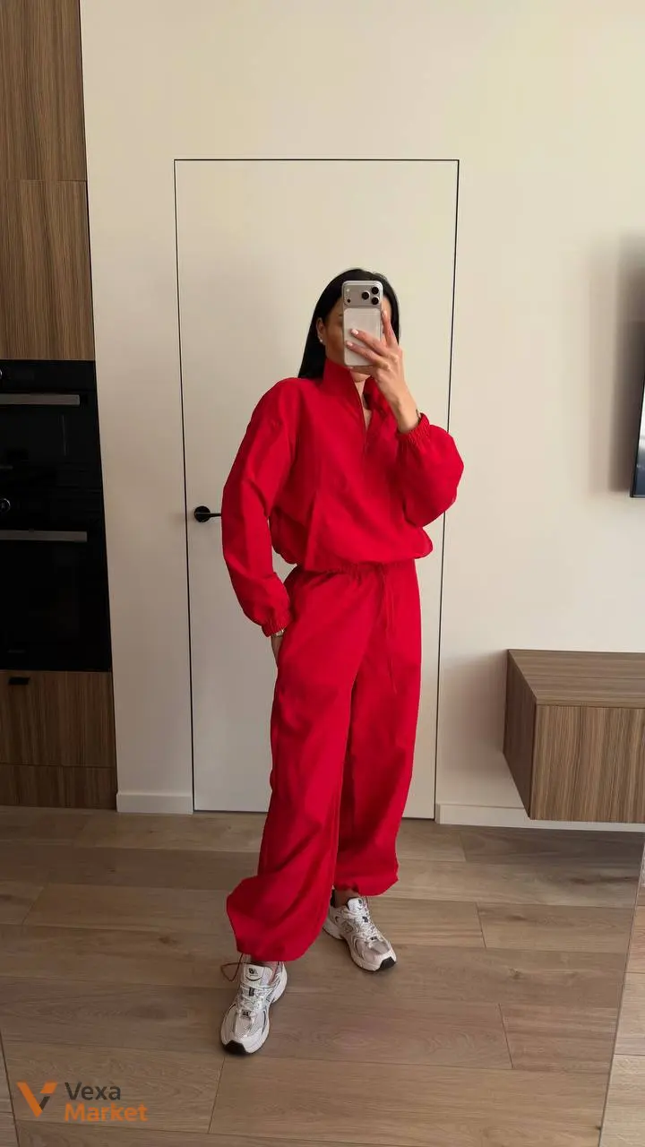 Костюм жіночий oversize з плащівки жатки — фото 4