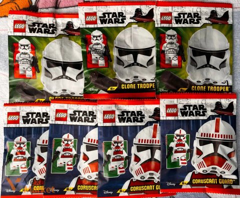 Lego Star Wars minifigures Clone Trooper and Coruscant Guard