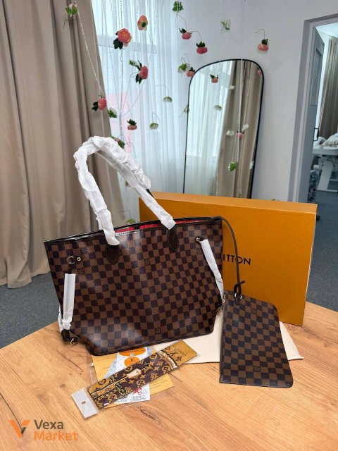 Louis Vuitton Neverfull MM Damier Ebene with Pochette