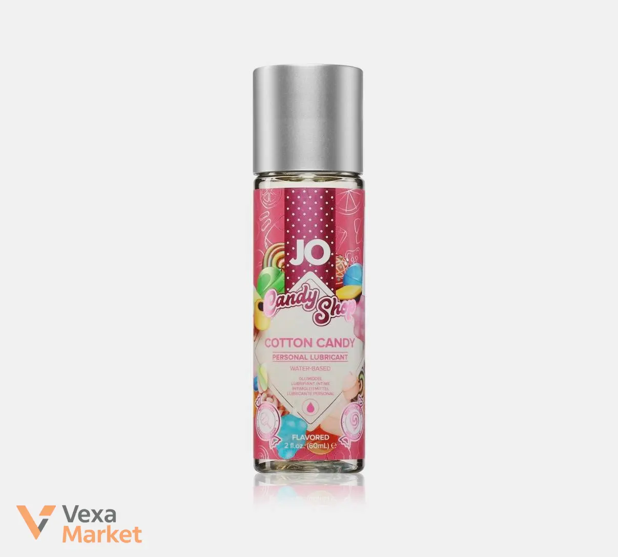 Лубрикант JO Candy Shop Cotton Candy на водной основе, без сахара, 60 мл