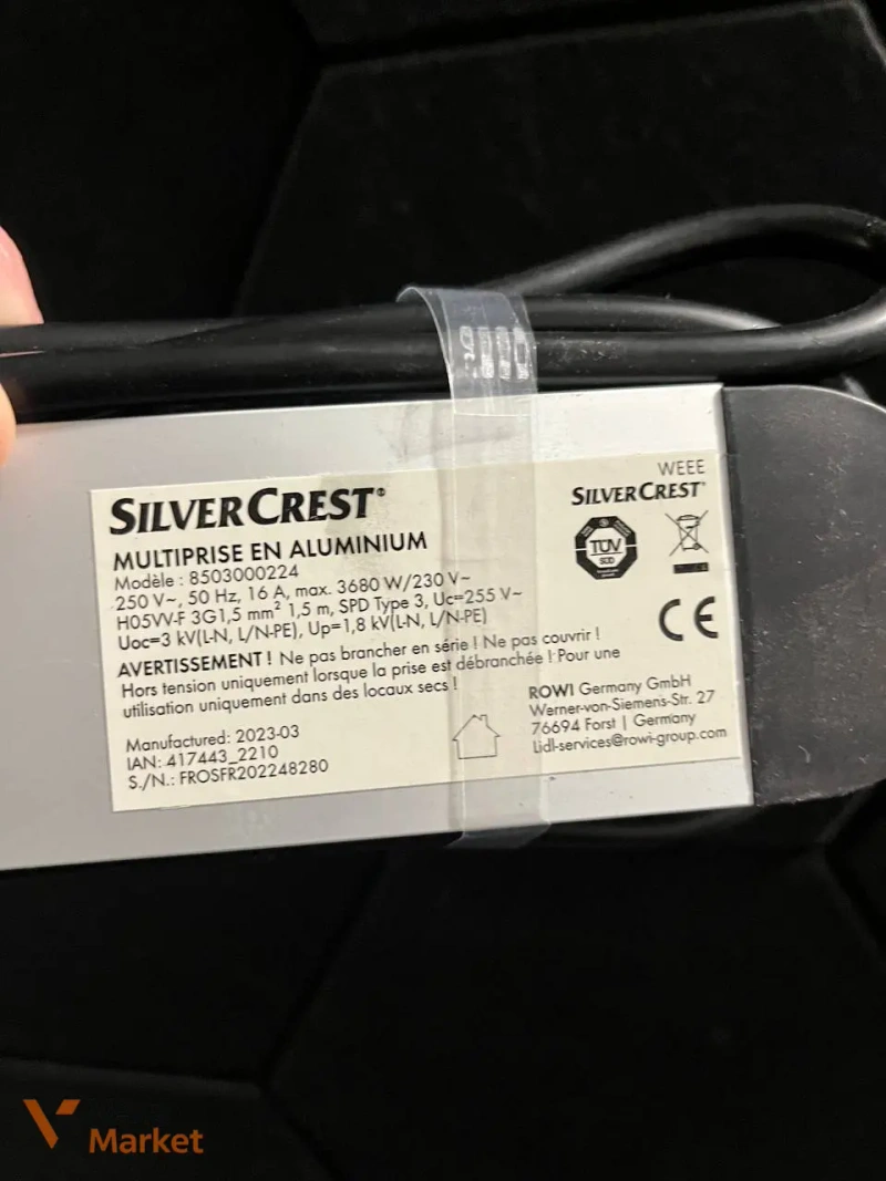 Мережевий фільтр SilverCrest алюмінієвий на 6 розеток — фото 5