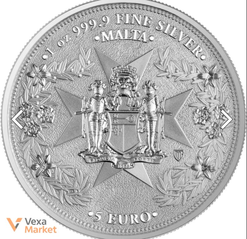 Монета 5 євро Мальта 2023 "Мальтійський орел" від Germania Mint — фото 2