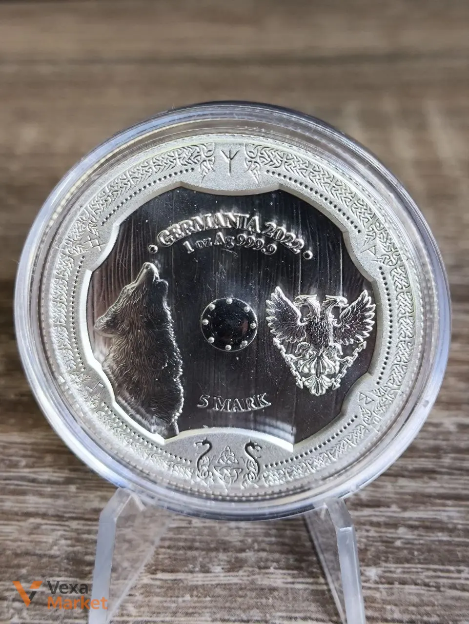 Монета "Валькірія Хільдегард" Germania 2022 1 oz Ag999.9 5 Mark — фото 2