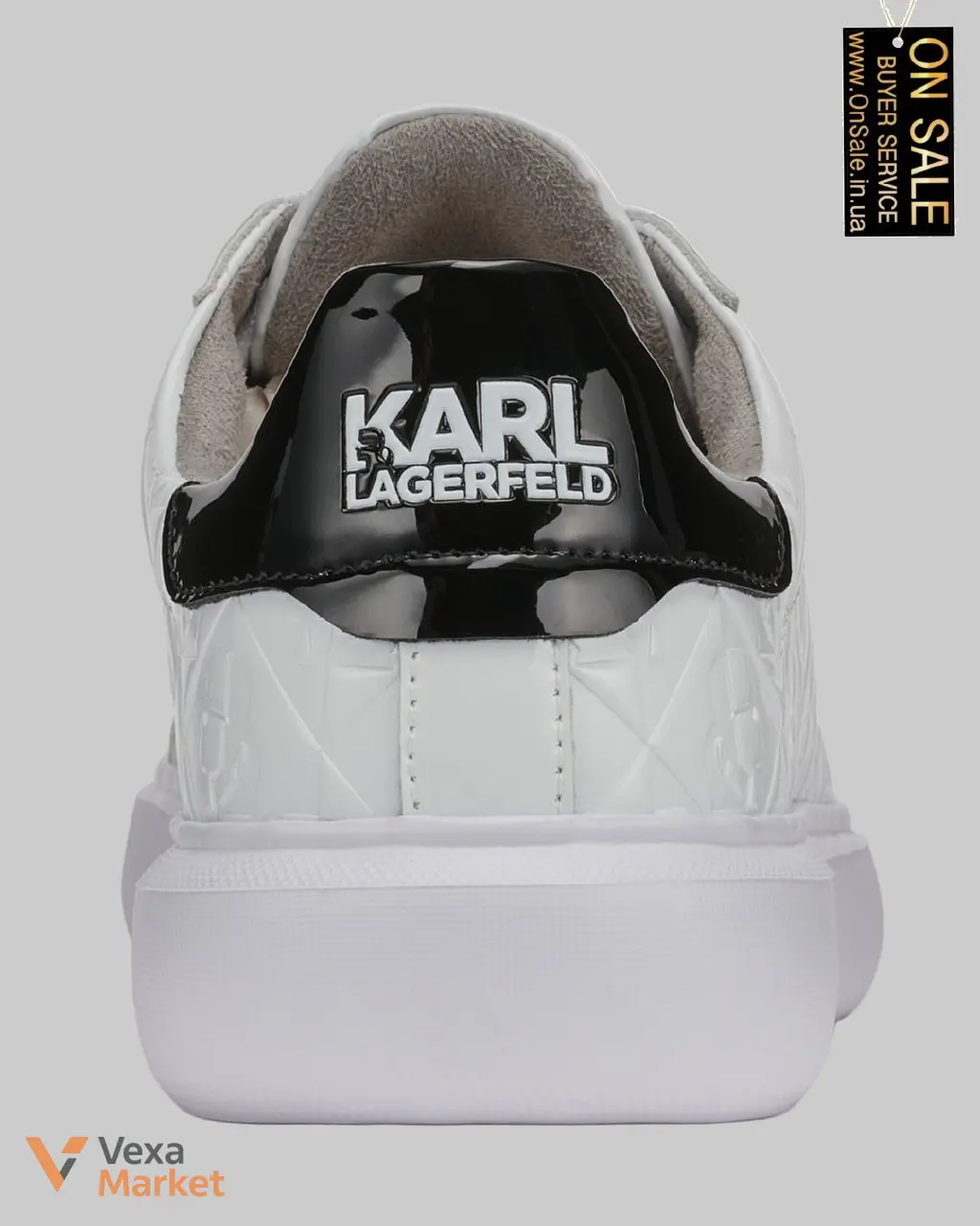 Мужские кроссовки Karl Lagerfeld Paris из лакированной кожи — фото 3