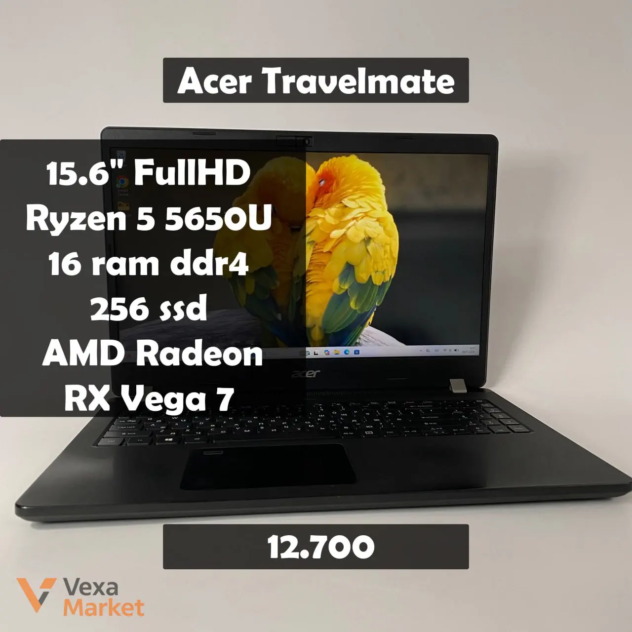 Ноутбук Acer Travelmate P215-41-G2 з AMD Ryzen 5 Pro 5650U, 16GB RAM, 256GB SSD