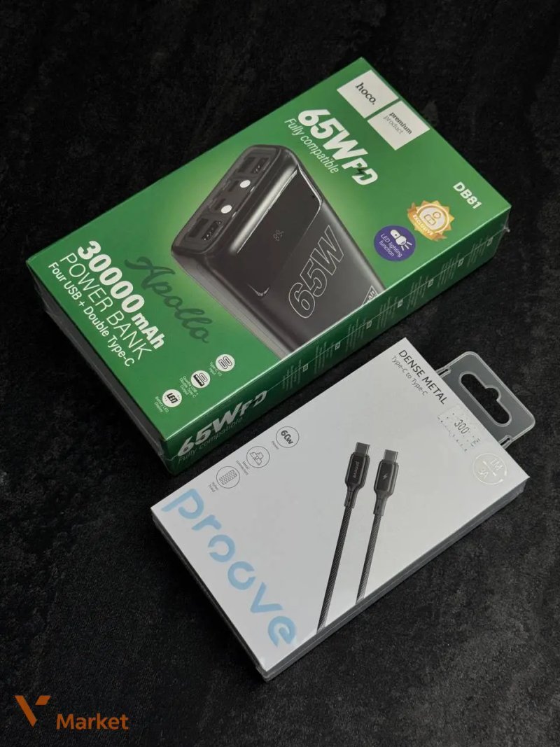 Power Bank Hoco DB81 Apollo PD65W 30000 mAh — фото 2