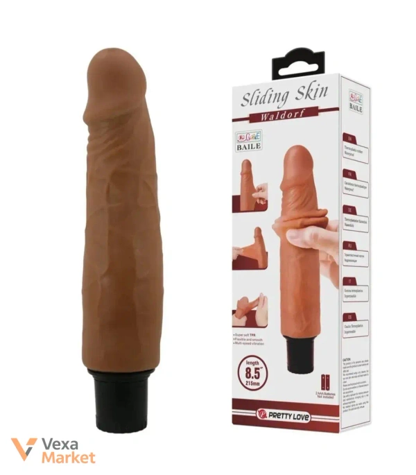 Реалістичний вібратор Baile Sliding Skin Waldorf 21.5 см