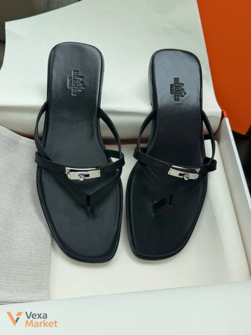 Шкіряні шльопанці Hermes — фото 3